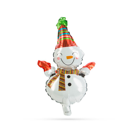 58270B • Vianočný balón - snehuliak - hliník - 30 x 18 cm