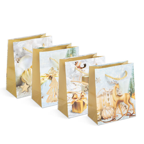 58299 • Vianočná darčeková taška - papier - 114 x 64 x 146 mm - 4 druhy / balenie