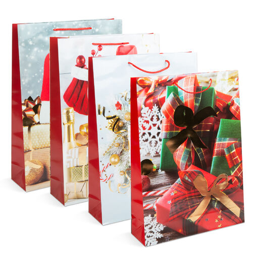 58300 • Vianočná darčeková taška - papier - 330 x 102 x 457 mm - 4 druhy / balenie