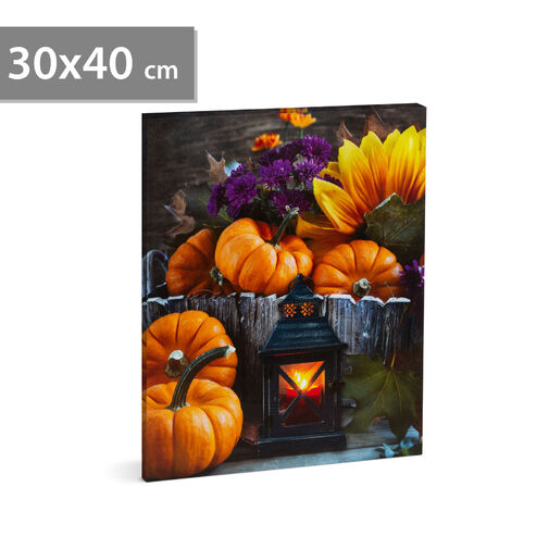 58399 • Halloweensky LED obrázok - s vešiakom na stenu , 2 x AA, 30 x 40 cm