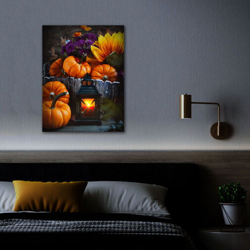 58399 • Halloweensky LED obrázok - s vešiakom na stenu , 2 x AA, 30 x 40 cm