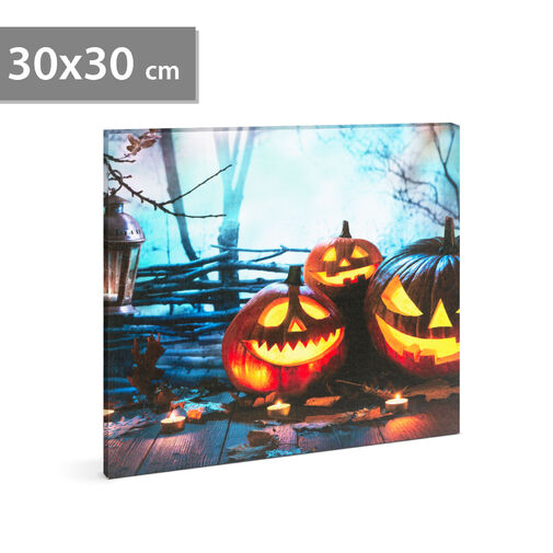 58401 • LED halloweensky obrázok - s vešiakom na stenu , 2 x AA, 30 x 30 cm