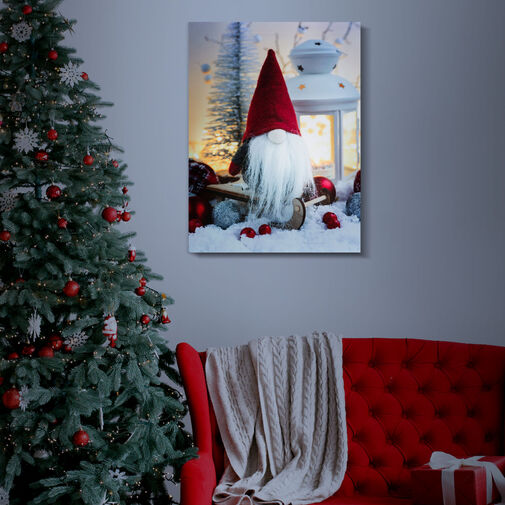 58450 • Vianočný LED obrázok - s vešiakom na stenu , 2 x AA, 40 x 30 cm