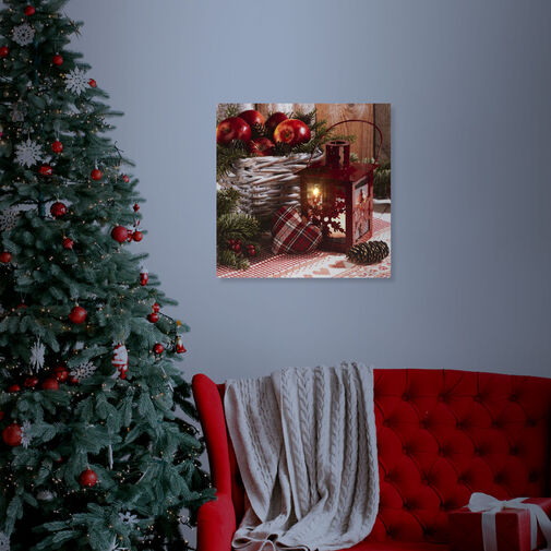 58454C • Vianočný LED obrázok - s vešiakom na stenu, 2 x AA, 30 x 30 cm