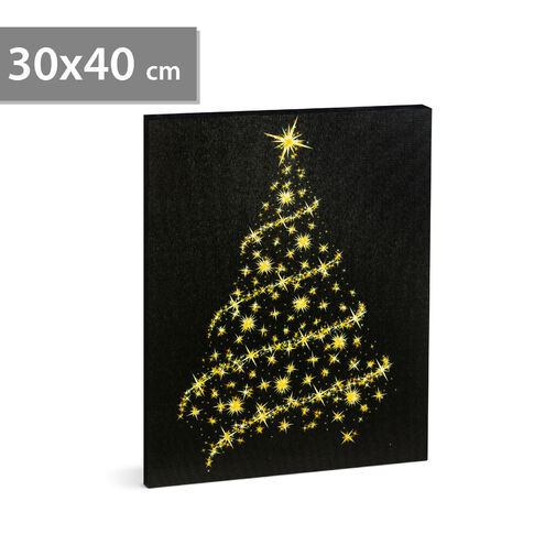 58456B • Vianočný LED obrazm - s vešiakom na stenu, 2 x AA, 30 x 40 cm