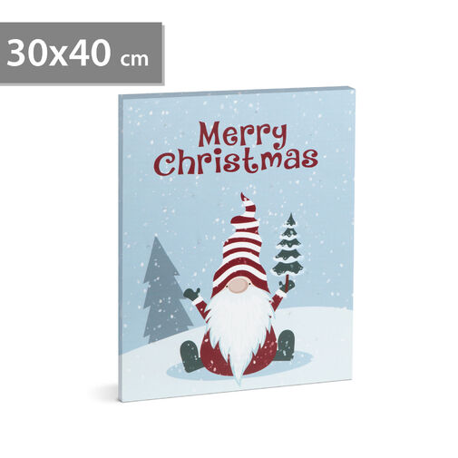 58463 • Vianočný LED obrázok - s vešiakom na stenu , 2 x AA, 30 x 40 cm