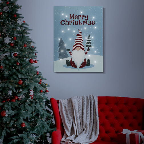 58463 • Vianočný LED obrázok - s vešiakom na stenu , 2 x AA, 30 x 40 cm