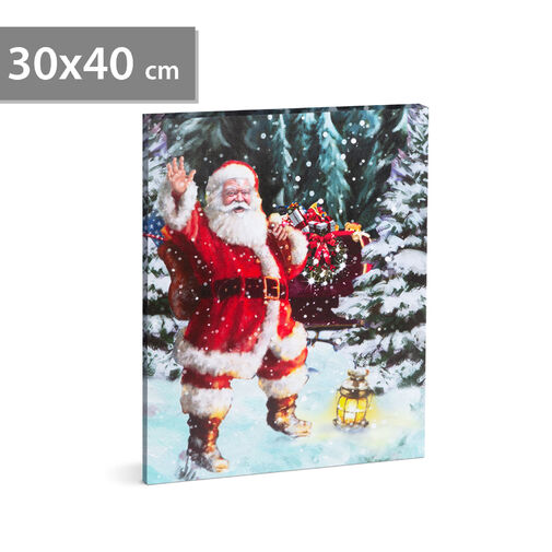58465 • Vianočný LED obraz - s vešiakom na stenu , 2 x AA, 30 x 40 cm