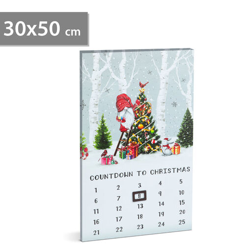 58466 • LED nástenný kalendár -3 teplé biele LED   - 30 x 50 cm