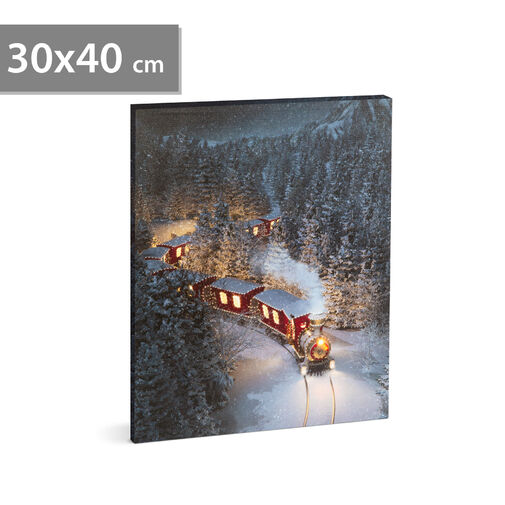 58476 • LED obraz - vlak - 2 x AA, 30 x 40 cm