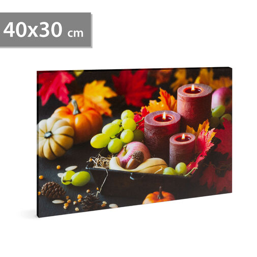 58501 • LED obraz - sviečky - 2 x AA, 40 x 30 cm