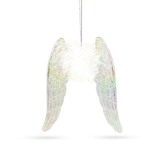 58513 • Vianočná ozdoba - irizujúce, akrylové anjelove krídla - 15 x 12,5 x 1,5 cm