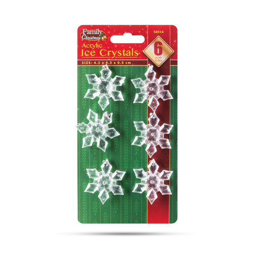 58514 • Vianočná ozdoba - sada akrylových cencúlov - 6 ks / balenie