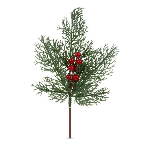 58531 • Vianočná dekorácia - vetva s červenými bobuľami - 35 cm