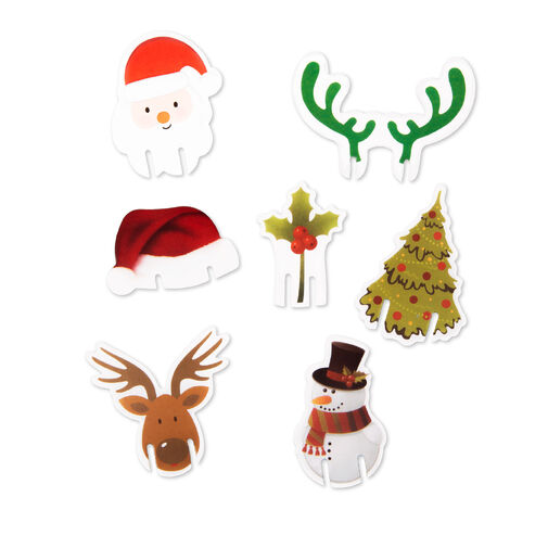 58536 • Vianočná dekorácia na pohár - 8 druhov - 16 ks / balenie