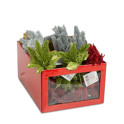 58542 • Vianočná dekorácia - zlatá, strieborná, červená, zelená - zapichovacie, ohýbateľné - 8 x 22 cm