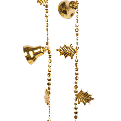 58570A • Vianočná girlanda so zvončekmi - lesklé zlato - 260 cm