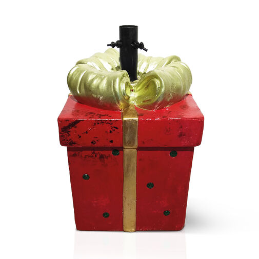 58591 • Stojan na vianočný stromček – darčeková krabica – umelý kameň – 28,5 x 27,7 x 41,5 cm