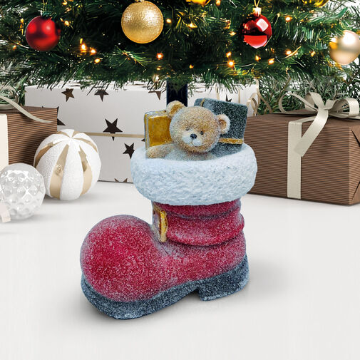 58594 • Stojan na vianočný stromček – čižma – umelý kameň – 35,5 x 22,4 x 45,5 cm