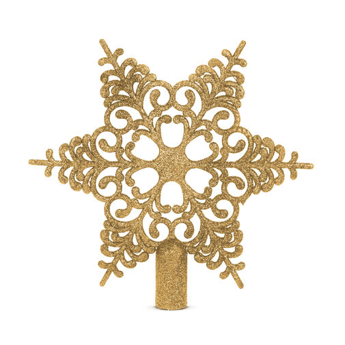 58608A • Ozdoba na špic vianočného stromu - v tvare hviezdy - 20 x 20 cm - zlatá