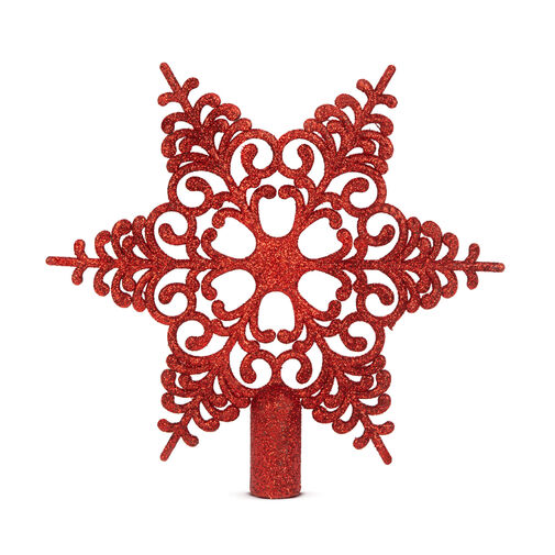 58608C • Ozdoba na špic vianočného stromu - v tvare hviezdy - 20 x 20 cm - červená