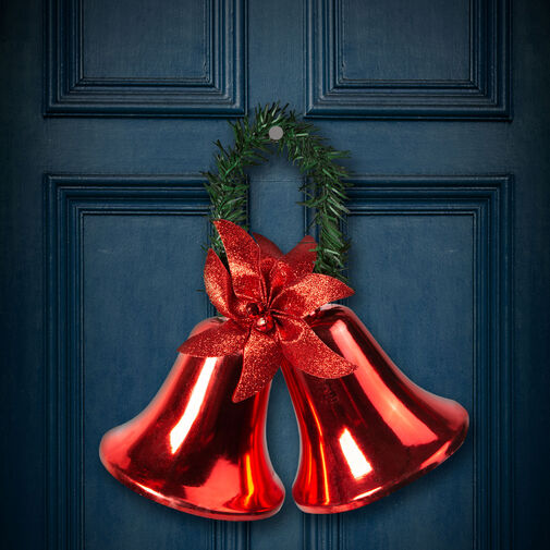 58609A • Vianočná dekorácia - zvonček - červená farba