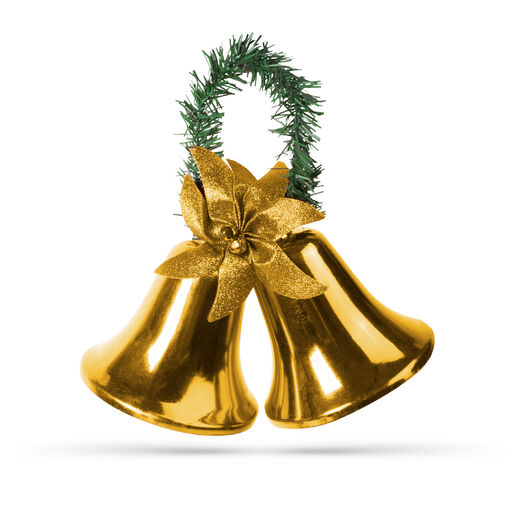 58609B • Vianočná dekorácia - zvonček - zlatá farba