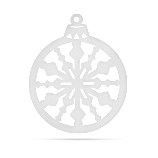 58624C • Vianočná dekorácia - guľa - 36,5 x 44 cm - biela / zlatá
