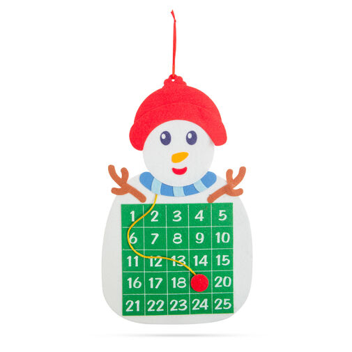 58625B • Vianočný adventý kalendár - Snehuliak - značenie na suchý zips