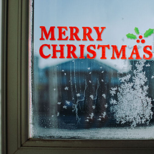 58633 • Vianočná dekorácia do okna - gél - 49,5 x 15 cm - 3 druhy