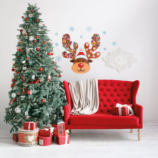 58635B • Vianočná samolepiaca nálepka na stenu - adventný kalendár