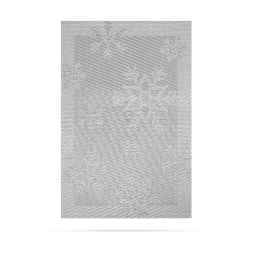 58675C • Vianočná podložka pod tanier - 45 x 30 cm - strieborná