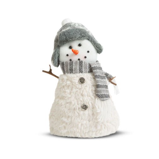 58730B • Vianočný snehuliak - z rukami z palíc a čiapkou - 35 x 22 cm