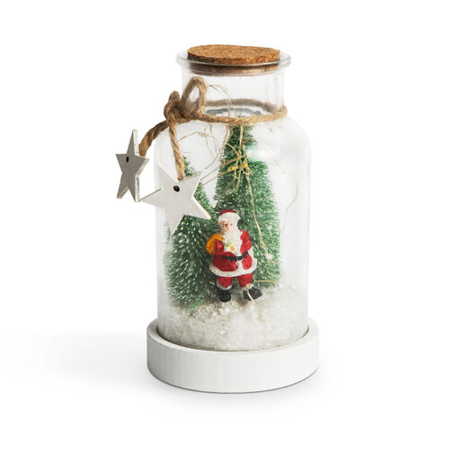 58750 • Vianočná LED snehová guľa - mikuláš so stromom