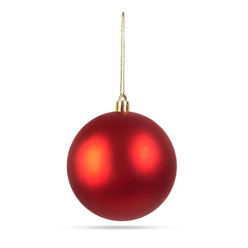58763C • Sada ozdob na vianočný strom - gule - červené - 6 ks / balenie