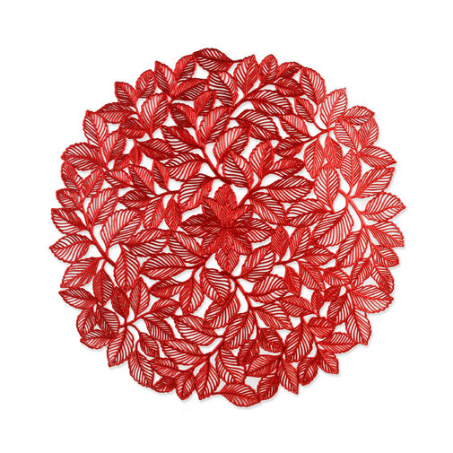 58861D • Prestieranie – červené – metalický efekt – okrúhle – PVC – 38 cm
