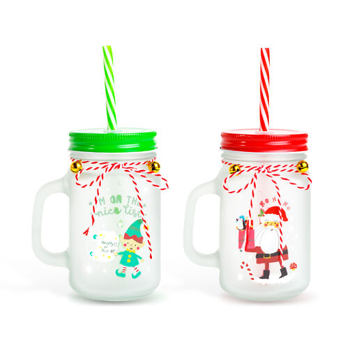 58864 • Vianočný pohár so slamkou - 450 ml - 2 druhy
