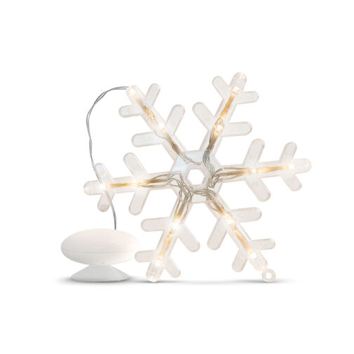 58929 • LED dekorácia - snehová vločka - 16 x 19 cm - teplá biela - 3 x AAA