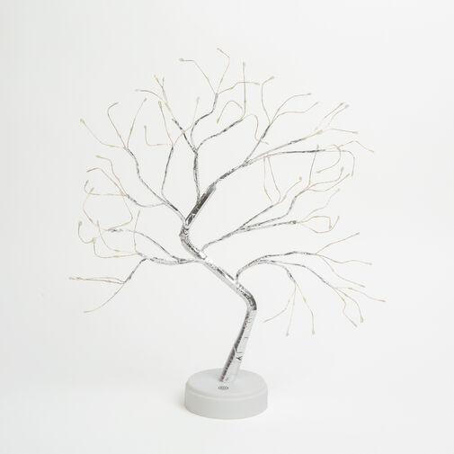 58930 • LED dekorácia na stôl v tvare stromu - teplá biela - dotykové tlačidlá, na batérie