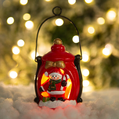 58936C • Vianočný LED lampáš - 3 druhy - 7,5 x 11,5 cm