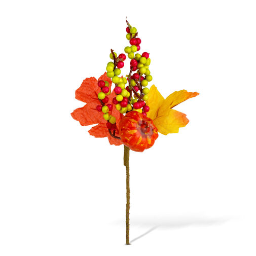 59022 • Jesenná dekorácia - tekvica, bobule, list - 24 cm - 2 ks / balenie