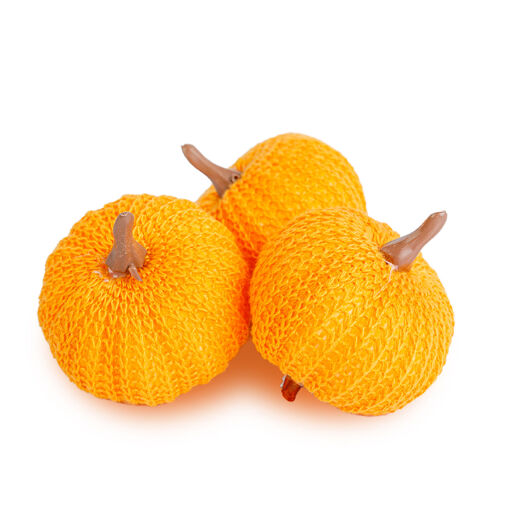 59038 • Jesenná dekorácia - tekvicová súprava - s klipsom - oranžová - 3 ks / balenie