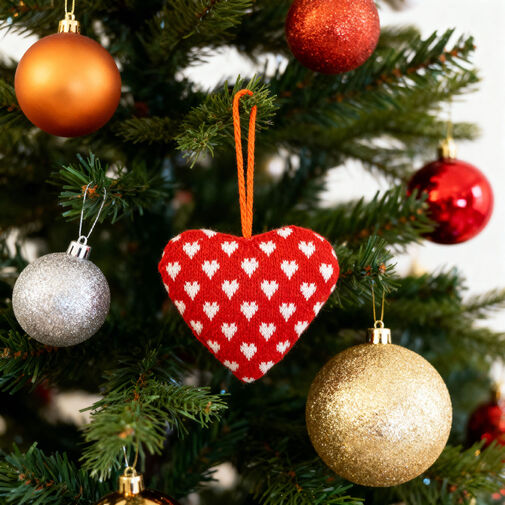 59508 • Mini textilná dekoračná poduška – srdce – s pútkom na zavesenie – 12 x 5 x 11 cm – 5 druhov