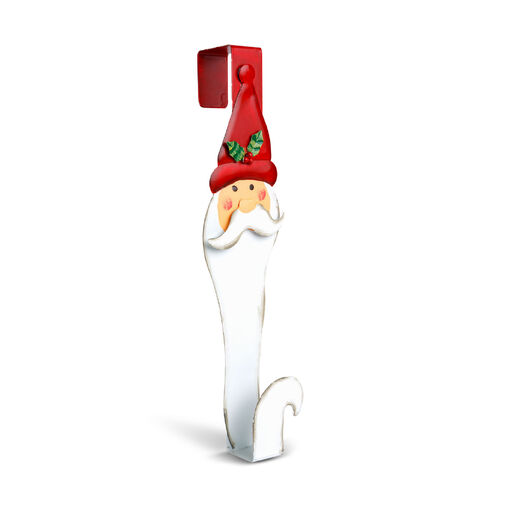 59708A • Vianočný dverový vešiak – kovový – Santa – 38 cm