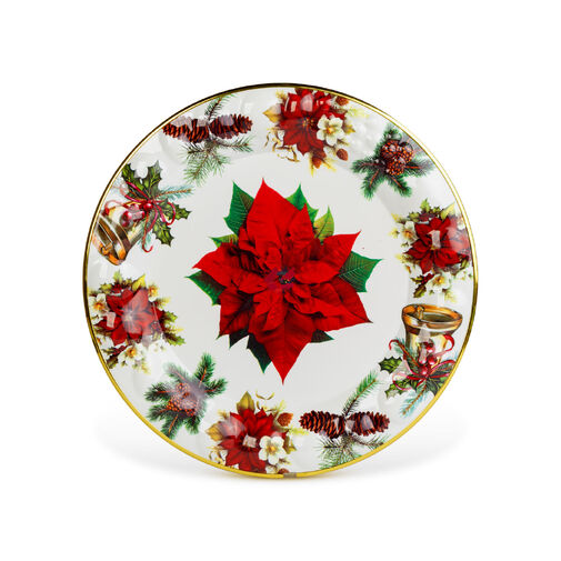 59718B • Vianočný tanier – plastový – vianočná hviezda – 37,5 cm