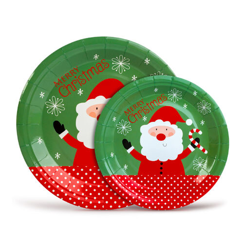 59734 •  Vianočná papierová tanierová sada - Mikuláš - 16,5 / 23 cm - 12+12 ks / balenie