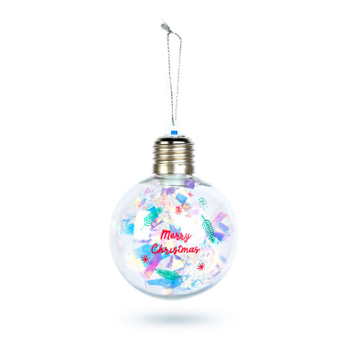 59747B • Vianočná LED guľa - RGB LED - priehľadná - plast - 8 cm - 3 x LR4