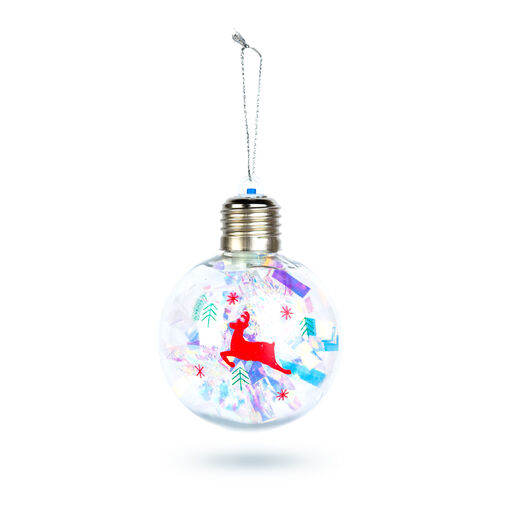 59747B • Vianočná LED guľa - RGB LED - priehľadná - plast - 8 cm - 3 x LR4
