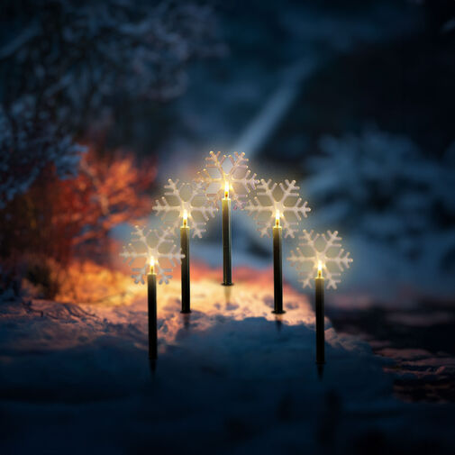 59764 • Vianočná lampa – 5 LED – ľadový kryštál – 34,5 cm – teplá biela – 3 x AA