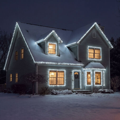 59766C • Svetelná reťaz – 5 m – studená biela – 100 LED – 100–240 V – 6 W – zelený kábel